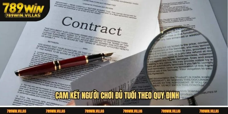 Miễn Trừ Trách Nhiệm 789win – Hiểu Rõ Trước Khi Chơi 2 Cam kết người chơi đủ tuổi theo quy định